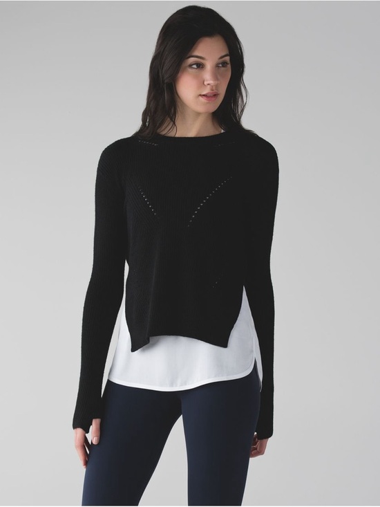 lululemon athletica Sweaters - LULULEMON Seva Crewneck Merino Wool Sweater - Black
